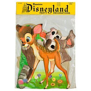 Disneyland Party Decoration Bambi Dumbo Scamp Dennison Vintage Die NOS Sealed